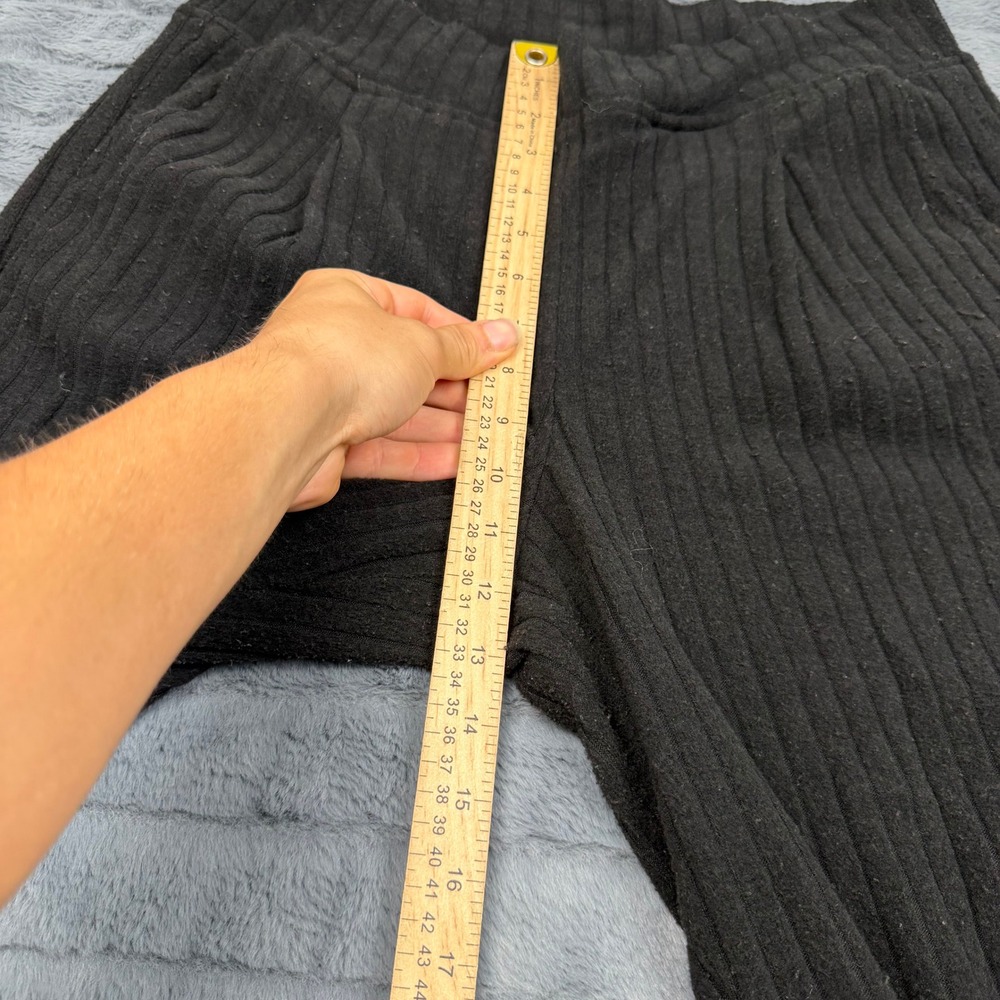 Calvin Klein Performance Black Ribbed Knit Jogger Pants Large Stretch CK Lounge - Picture 3 of 9